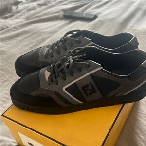Fendi Black and Gray Modern Sneakers